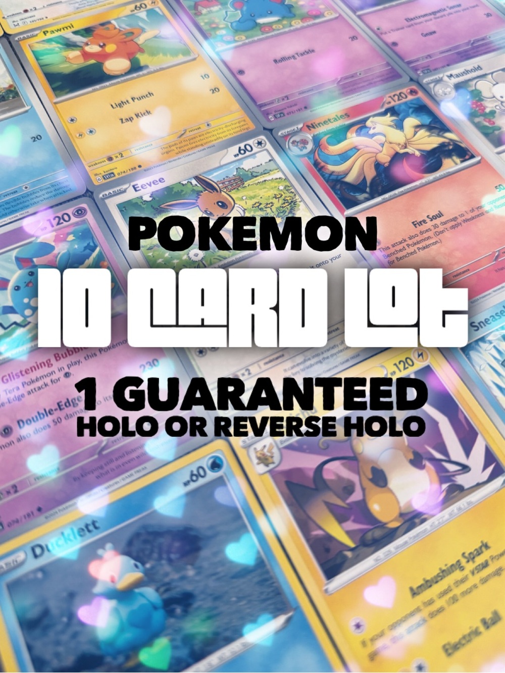 Pokemon 10 Assorted Card Lot - 1 Guaranteed Holo/Reverse Holo READ!